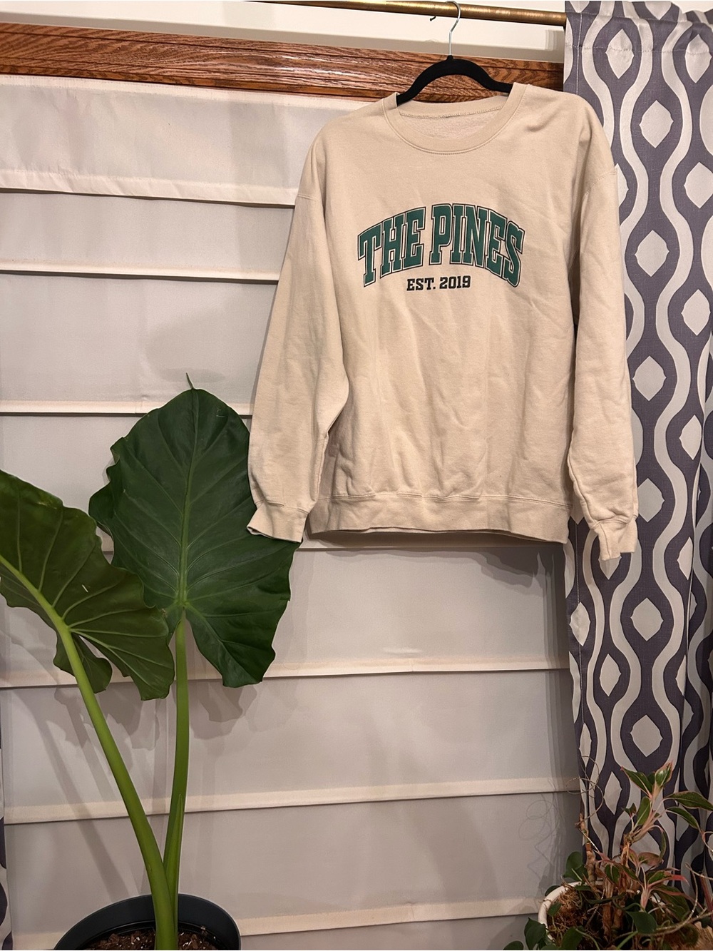 The Pines Cream Crewneck Sweater